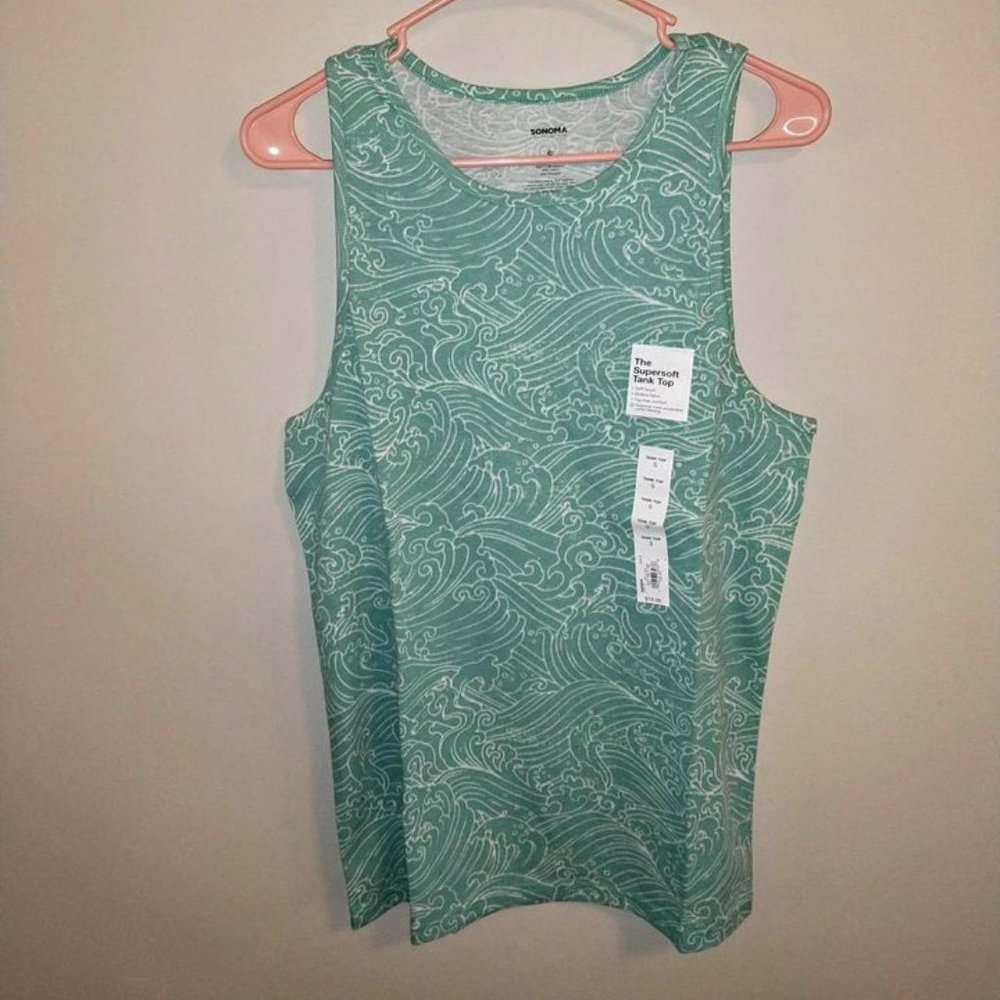 NEW mens tank top, size Small, soft tough, stretch fabric, brand - goods for lif